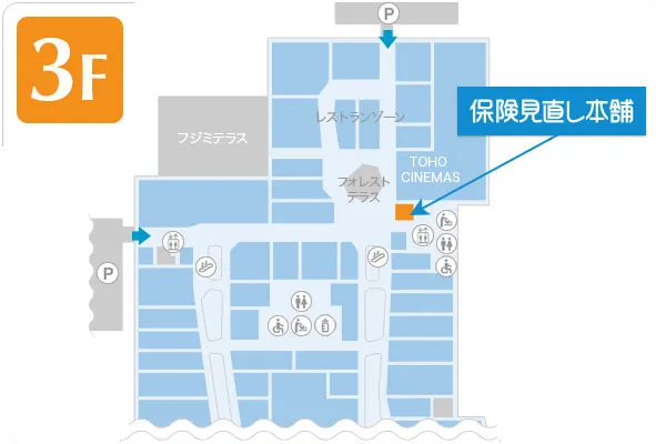 保険見直し本舗 ららぽーと富士見店フロアマップ