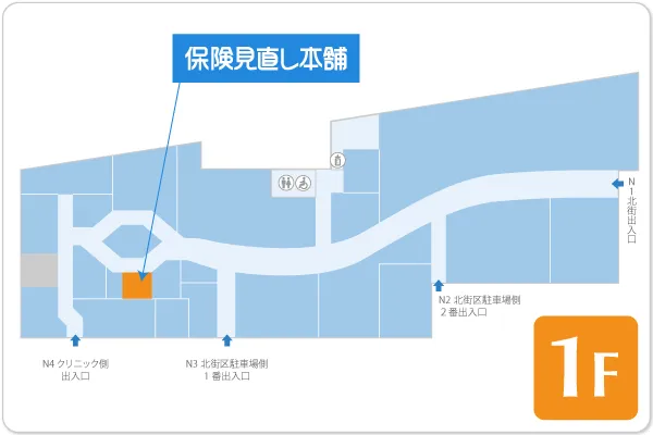 保険見直し本舗 イオン乙金ショッピングセンター店フロアマップ