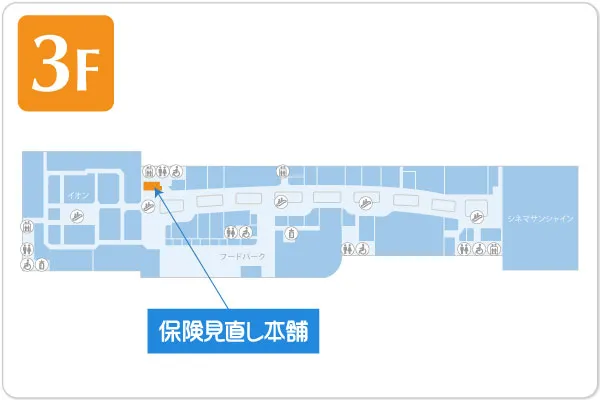 保険見直し本舗 土浦イオンモール店フロアマップ