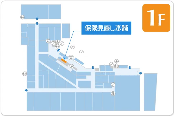 保険見直し本舗 栃木ジョイフル本田宇都宮店フロアマップ