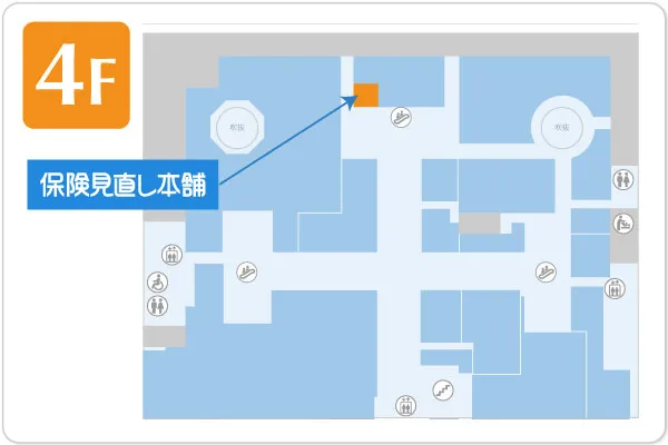 保険見直し本舗 浦和パルコ店フロアマップ