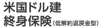 米国ドル建終身保険(低解約返戻金型)(無配当)