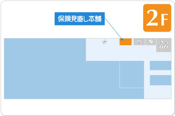 保険見直し本舗 ヨークフーズ北金目店フロアマップ