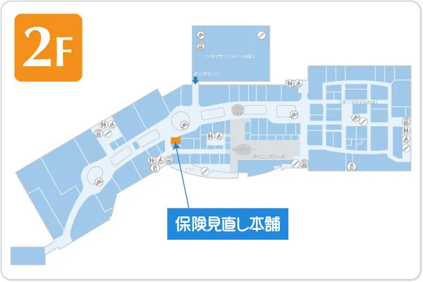 保険見直し本舗 イオンモールかほく店フロアマップ